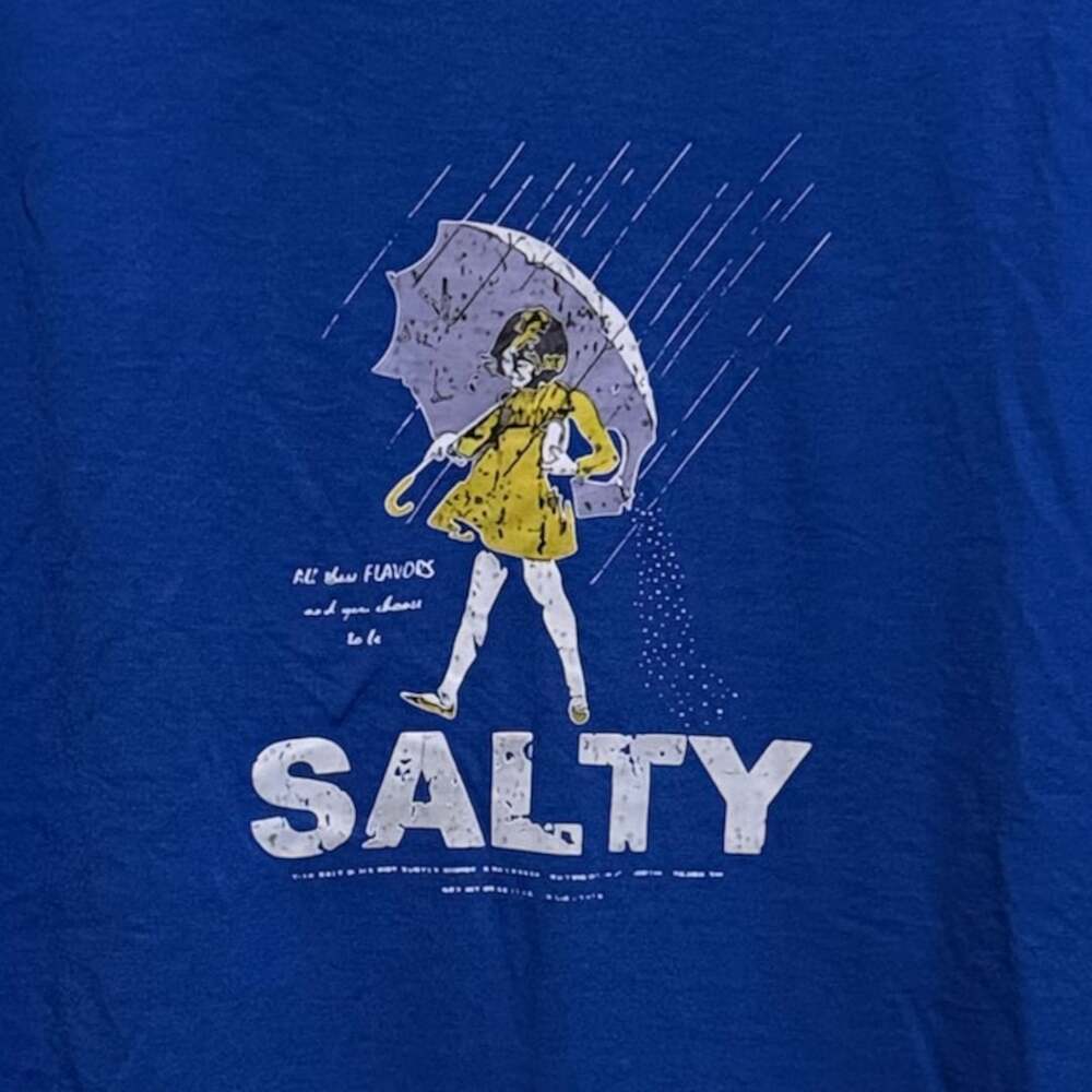 Size Medium ‘Salty’ Custom Graphic Unisex T-Shirt - Picture 1 of 4